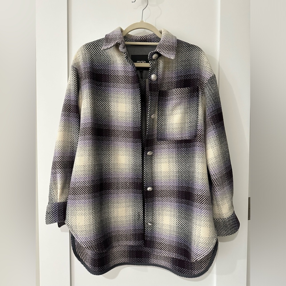 Maje tweed shacket